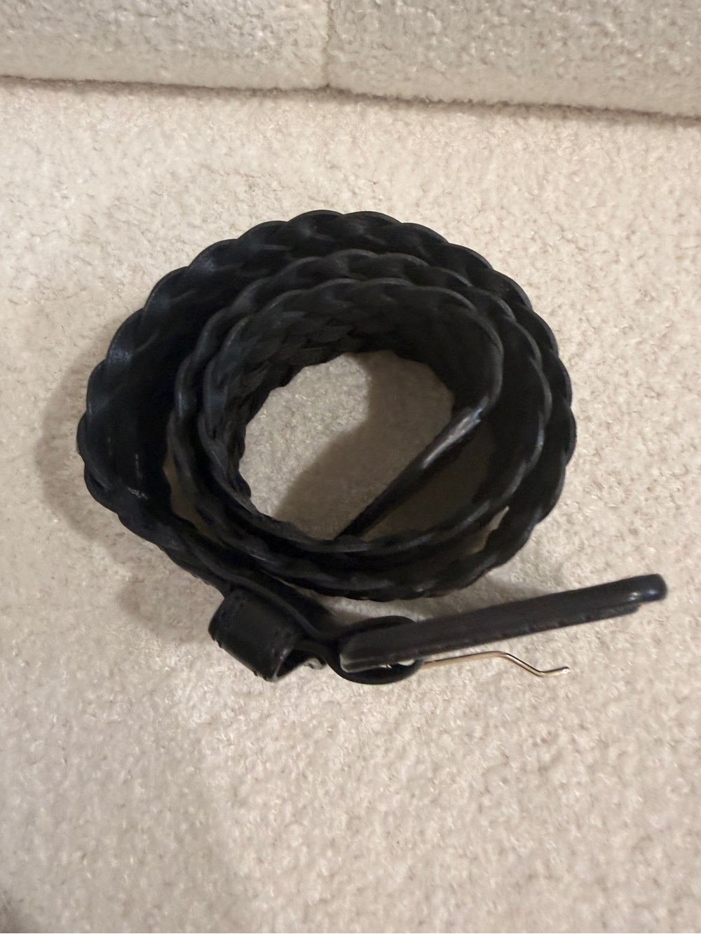 & OTHER STORIES Black Leather Belt in size S